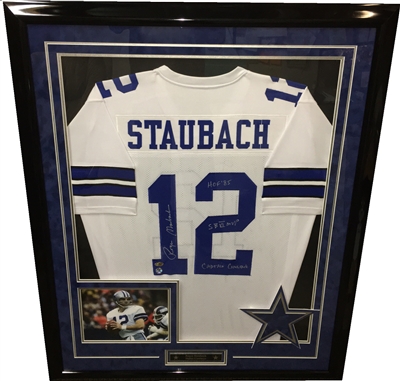 staubach signed jersey