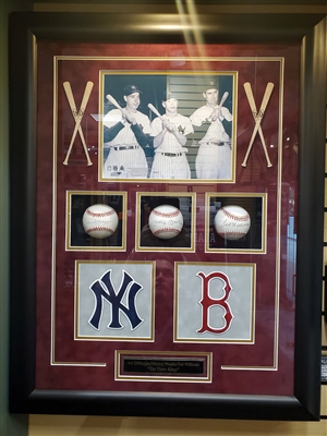 Mickey Mantle Unsigned Custom Framed Jersey Display